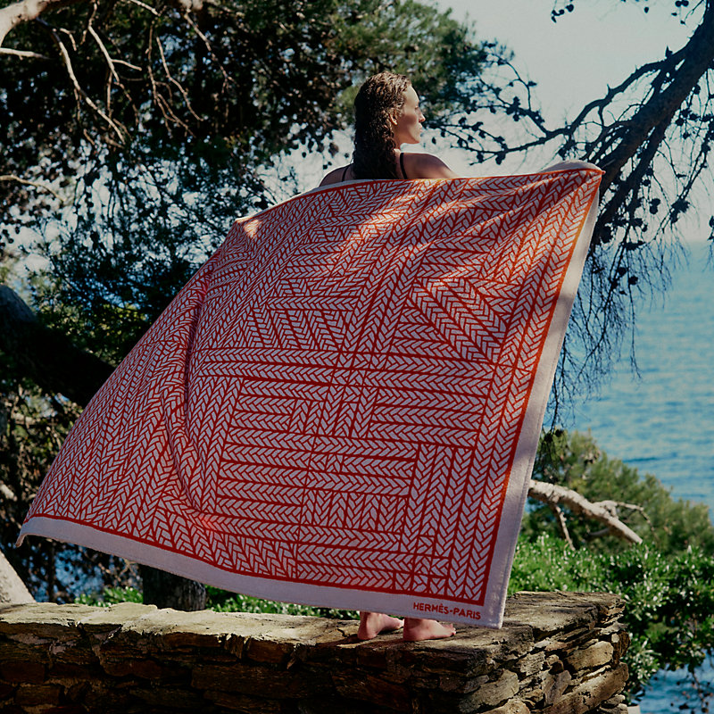Tresses H beach towel | Hermès USA